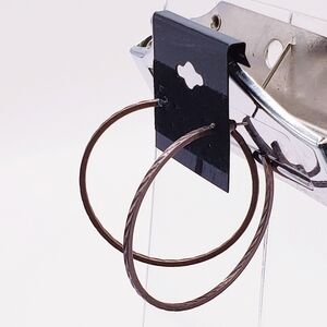 Elegant Brown Hoop Earrings